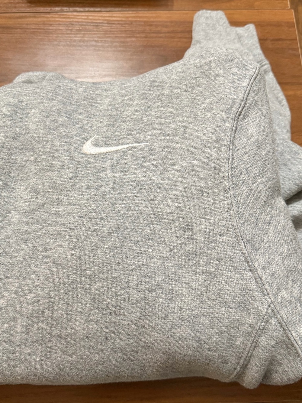 Nike Gray Crewneck Sweatshirt with White Swoosh